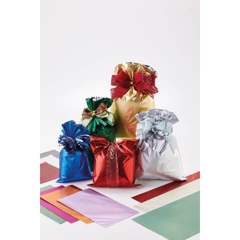 Buste regalo soft satinato Italpak colori assortiti - conf. 100 pz formato 35x50 cm - X204063355017